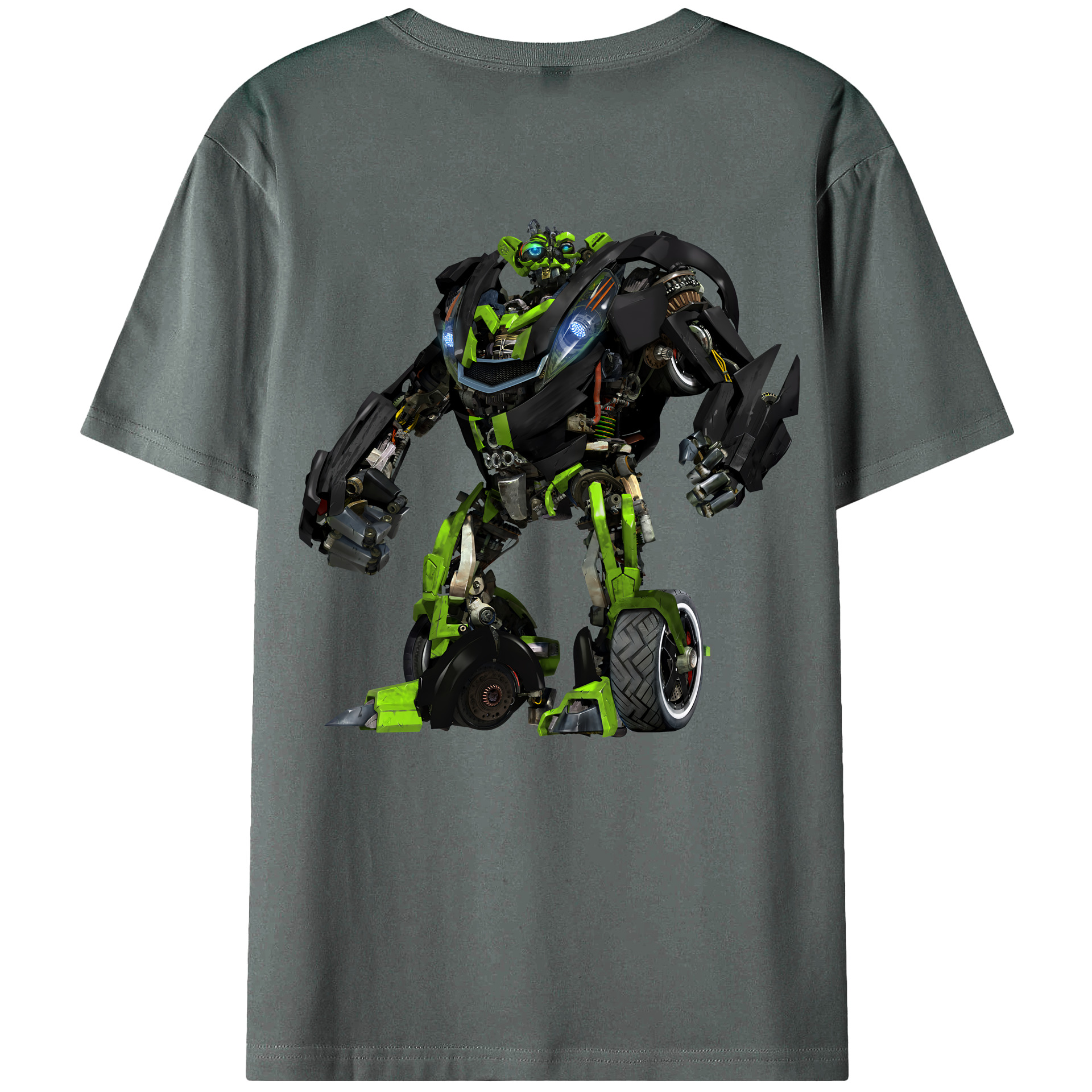 （画像用） Transformers トランスフォーマー 綿100％ メンズ半袖Tシャツ（バックプリント） 通気性